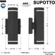 Supotto LED 10 inch Sand Coal Outdoor Wall Mount